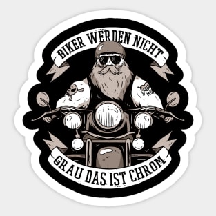 Old man biker T-shirt Sticker